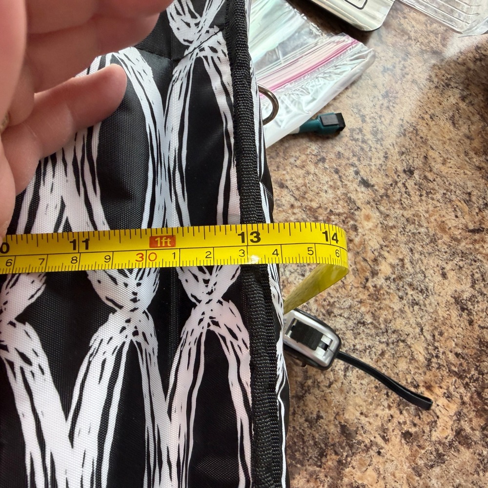Thirty-One On The Double Chill Thermal Set Insulated Cooler Black White Monogram - Picture 11 of 12